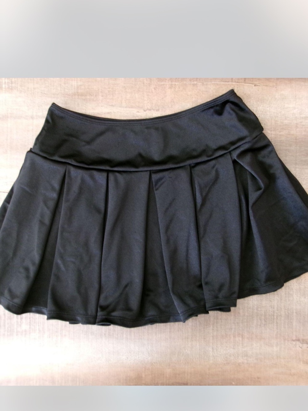Black Pleated Skater Skirt - Women